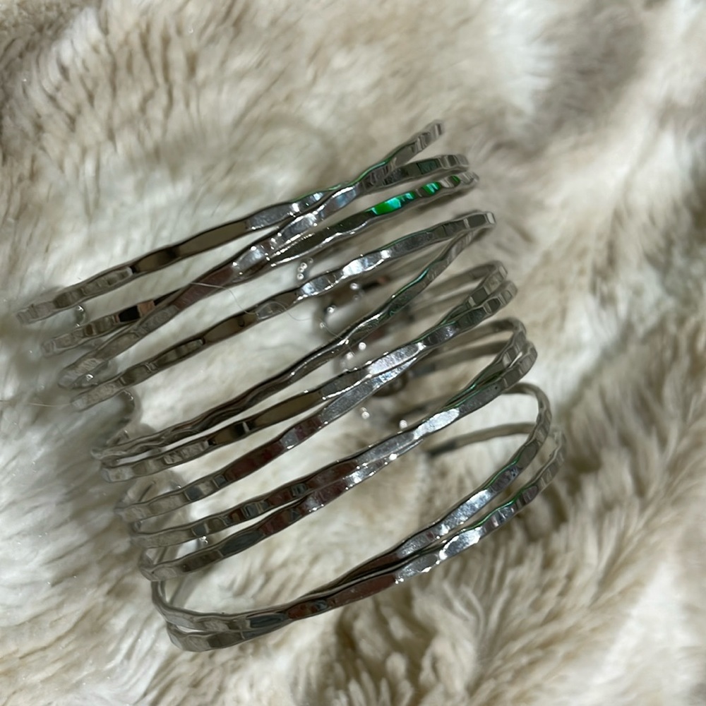 Silver cuff bracelet